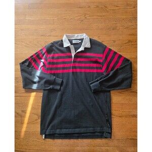 Vintage Richards Shirtmaker Mens Long Sleeve Striped Rugby Shirt Size Large